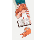 Albi Magnetická záložka do knížky Dívka si čte 8,7 x 4,4 cm