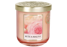 Heart & Home Růže a maliny Sojová vonná svíčka střední hoří až 30 hodin 110 g