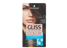 Schwarzkopf Gliss Color barva na vlasy 4-0 Přirozeně tmavě hnědý 2 x 60 ml