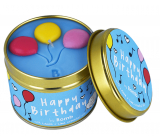 Bomb Cosmetics Všechno nejlepší - Happy Birthday Vonná přírodní, ručně vyrobena svíčka v plechové dóze hoří až 35 hodin