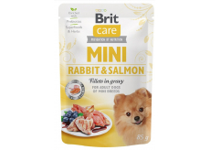 Brit Care Mini Rabbit & Salmon Fillets In Gravy kompletní superprémiové krmivo pro dospělé psy mini plemen kapsička 85 g