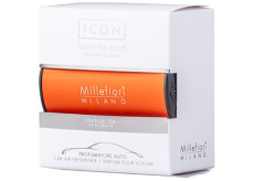 Millefiori Milano Icon Orange Tea - Pomerančový čaj vůně do auta Classic oranžová voní až 2 měsíce 47 g