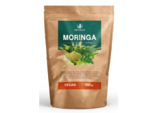 Allnature Moringa prášek RAW superpotravina, která patří k největším zdrojům proteinů doplněk stravy 200 g