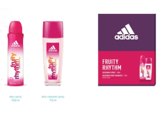 Adidas Fruity Rhythm parfémovaný deodorant sklo pro ženy 75 ml + deodorant sprej 150 ml, kosmetická sada