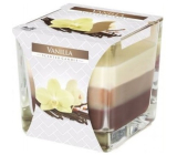 Bispol Vanilla - Vanilka tříbarevná vonná svíčka sklo, doba hoření 32 hodin 170 g