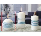 Lima Exclusive svíčka modrá koule 80 mm 1 kus