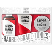 Hawkins & Brimble Men sprchový gel 250 ml + matující pomáda na vlasy 100 ml + mycí gel na obličej 150 ml, kosmetická sada pro muže