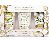 Jeanne en Provence Jasmin Secret krém na ruce + Verveine Agrumes krém na ruce + Divine Olive krém na ruce 3 x 75 ml, kosmetická sada