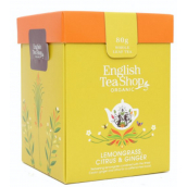 English Tea Shop Bio Citrónová tráva, Zázvor a Citrusy sypaný čaj 80 g + dřevěná odměrka se sponou