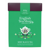 English Tea Shop Bio Černý čaj s Mátou sypaný 80 g + dřevěná odměrka se sponou