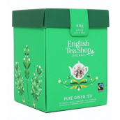 English Tea Shop Bio Zelený čaj sypaný 80 g + dřevěná odměrka se sponou