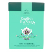 English Tea Shop Bio Zelený čaj s Mátou sypaný 80 g + dřevěná odměrka se sponou