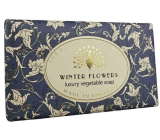 English Soap Vintage Winter Flowers přírodní parfémované toaletní mýdlo s bambuckým máslem 190 g