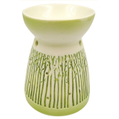 Aromalampa porcelánová se zeleným dekorem 11 cm