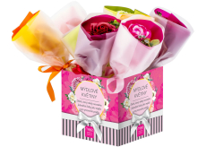 NeoCos Mýdlová růže kytice v papíru fialová 30 g 1 kus