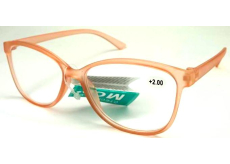 Berkeley Čtecí dioptrické brýle +2,0 plast starorůžové průhledné 1 kus MC2191