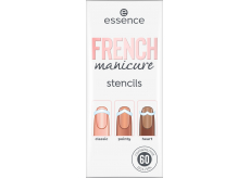 Essence French Manicure Stencils šablony na nehty 01 Walk The Line 60 kusů