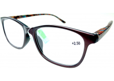 Berkeley Čtecí dioptrické brýle +2,5 plast hnědé, barevné postranice 1 kus MC2193