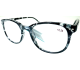 Berkeley Čtecí dioptrické brýle +2,5 plast mourovaté bílo-černé 1 kus MC2198