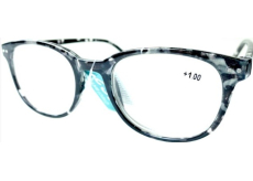 Berkeley Čtecí dioptrické brýle +1 plast mourovaté bílo-černé 1 kus MC2198