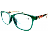 Berkeley Čtecí dioptrické brýle +1 plast zelené, barevné postranice 1 kus MC2193
