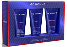 Grace Cole All The Action sprchový gel 100 ml + šampon na vlasy 100 ml + hydratační krém na obličej 100 ml, kosmetická sada pro muže