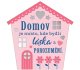 Albi Závěsná plaketka domeček Domov 9 x 10 cm