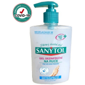 Sanytol Sensitive dezinfekční gel na ruce, hydratační ničí viry a bakterie 250 ml (AH1N1)