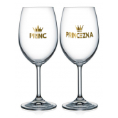 Nekupto Párové sklenice na víno Princ a Princezna 2 x 440 ml
