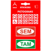 Arch Informační piktogramy Sem a Tam v blistru 9,5 x 16,5 cm