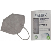 Famex Respirátor ústní ochranný 5-vrstvý FFP2 obličejová maska šedá 10 kusů