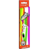 Y-Plus Star Neon grafitové tužky s pryží trojhranné 8 mm 6 kus mix neon barev