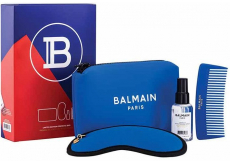 Balmain Paris Cosmetic Bag Blue bezoplachový kondicionér 50 ml + maska na spaní + kapesní hřebínek + neoprénová taštička, kosmetická sada
