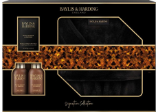 Baylis & Harding Signature Men´s Black Pepper & Ginseng mycí gel na tělo a vlasy 100 ml + čistící gel na obličej 100 ml + sůl do koupele 75 g + luxusní župan, kosmetická sada pro muže