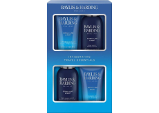 Baylis & Harding Men´s Citrus Lime & Mint mycí gel na obličej 100 ml + mycí gel na tělo a vlasy 100 ml + balzám po holení 50 ml + sprchový gel 50 ml, kosmetická sada pro muže