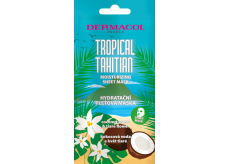 Dermacol Tropical Tahitian hydratační textilní maska s kokosovou vodou a extraktem z květu tiaré 15 ml