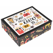Albi Hrací krabička na peníze Život je příliš krátký 11 x 9 x 3,5 cm