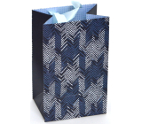 Nekupto Dárková papírová taška luxusní 11 x 17,5 x 8 cm Modrá 2039 LFS