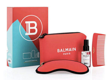 Balmain Paris Cosmetic Bag Red bezoplachový kondicionér 50 ml + maska na spaní + kapesní hřebínek + neoprénová taštička, kosmetická sada