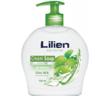 Lilien Exclusive Olive Milk krémové tekuté mýdlo dávkovač 500 ml