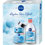 Nivea Hydra Skin Effect denní gelový krém 50 ml + micelární voda 400 ml, kosmetická sada
