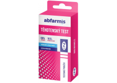 Abfarmis Těhotenský test vysoce přesný s extra citlivostí 10mlU/ml pro včasné zjištění těhotenství proužkový 2 kusy