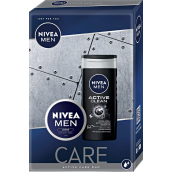 Nivea Men Care Active Clean sprchový gel 250 ml + Men krém 75 ml, kosmetická sada pro muže
