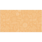 Apli Dárkový balicí papír 70 x 200 cm Nordik Fun Pastel oranžový - květy