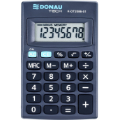 Donau Tech Kapesní kalkulačka 8místná černá 127 x 104 x 8 mm