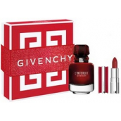 Givenchy L'Interdit Eau de Parfum Rouge parfémovaná voda pro ženy 50 ml + Le Rouge Deep Velvet mini rtěnka N°37 Rouge Grainé 1,5 g, dárková sada pro ženy