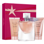 Lancome La Vie Est Belle parfémovaná voda 50 ml + sprchový gel 50 ml + tělové mléko 50 ml, dárková sada pro ženy