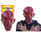 Rappa Halloween Maska rozpáraná hlava pro dospělé 1 kus