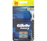 Gillette Sensor 3 náhradní hlavice 5 kusů pro muže