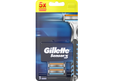 Gillette Sensor 3 náhradní hlavice 5 kusů pro muže